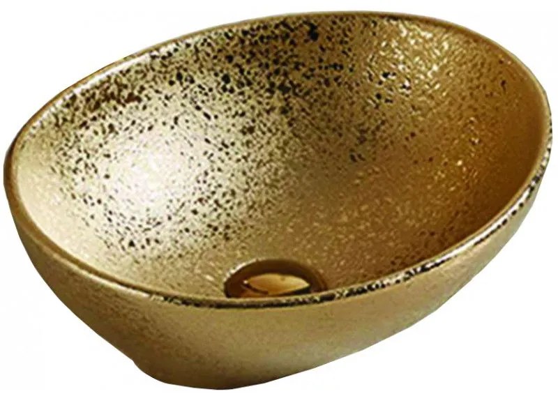 Mexen Elza pultba épített mosdó 40 x 33 cm, arany - 21014050