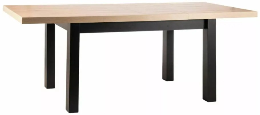 Presto bővíthető étkezőasztal tölgy/fekete 140-218cm