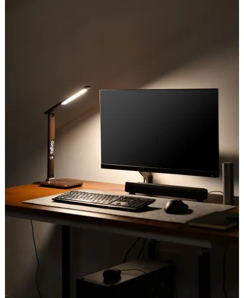 Brilagi-LED Fényerőszabályozható lámpa vezeték nélküli töltéssel REGINA LED/8,5W/230V barna