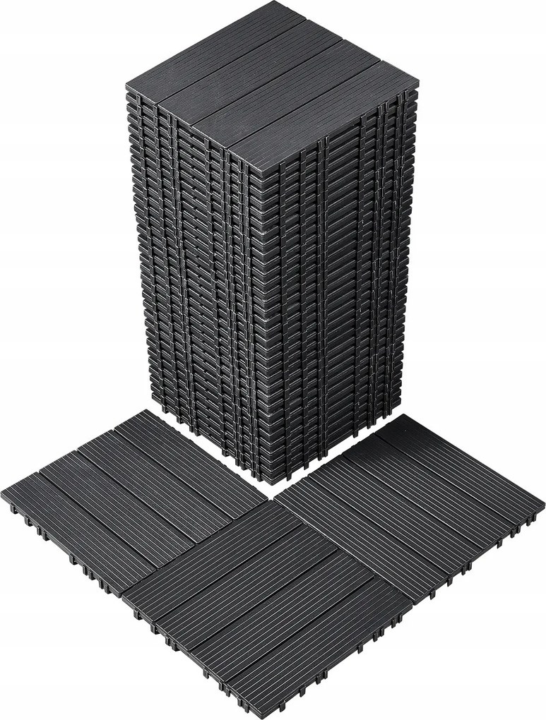 Teraszpadló Kompozit Padló Teraszhoz Szürke 36 db