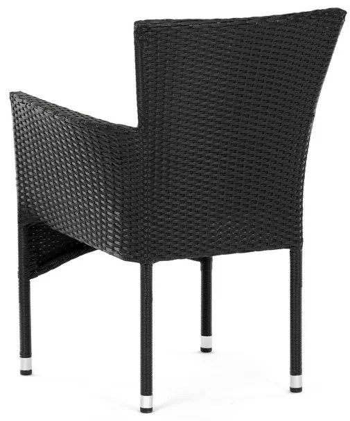 Fekete Polyrattan Kerti Szék. AZC-S2117 BK