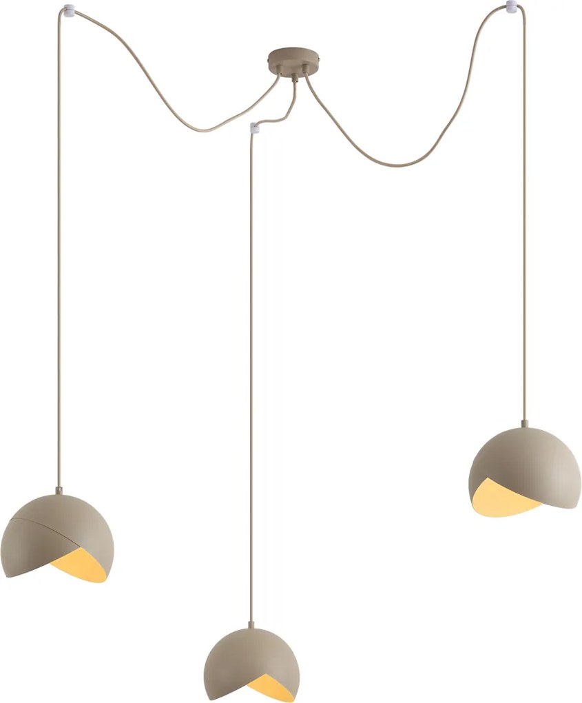 Design függőlámpa bézs opálüveggel 3-lámpás - Tulip