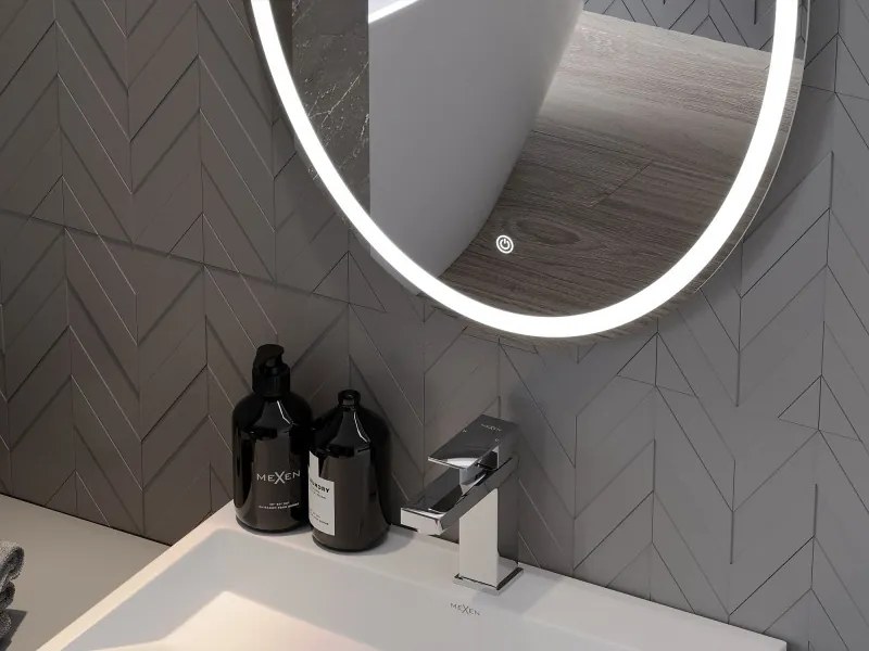 Mexen Elz világító fürdőszobai tükör 60 x 80 cm, LED 6000K, páramentesítő - 9802-060-080-611-00