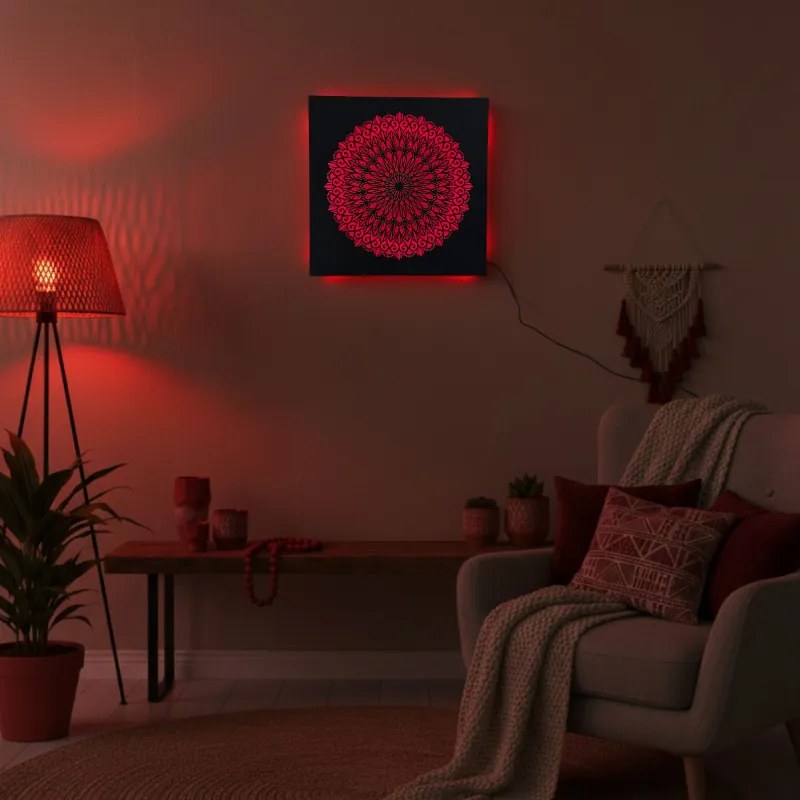 LED-es fa festmény Mandala – háttérvilágítású mandala | BAKE