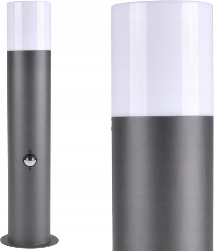 Kerti Lámpa Álló Kültéri Oszlop E27 44cm Mozgásérzékelő Grafit