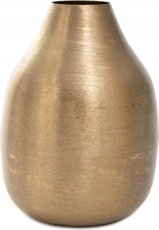 Girona váza fém arany 15x15x21 cm Homla