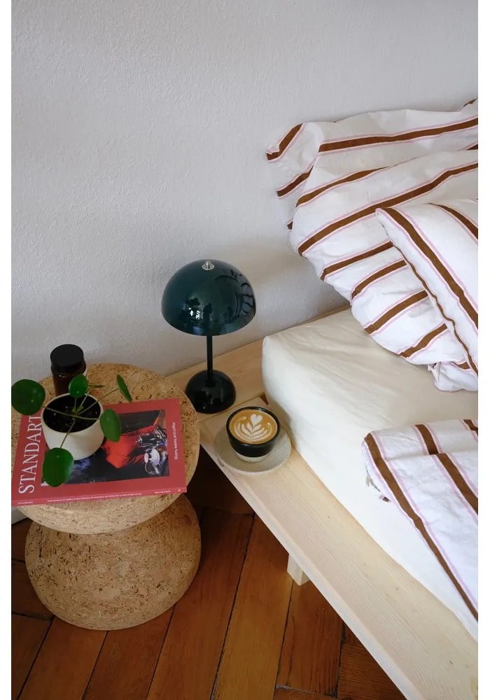 Natúr színű borovi fenyő franciaágy ágyráccsal 140x200 cm Japan – Karup Design