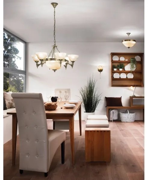 EGLO 85856 - MARBELLA csillár 3xE14/60W bronz