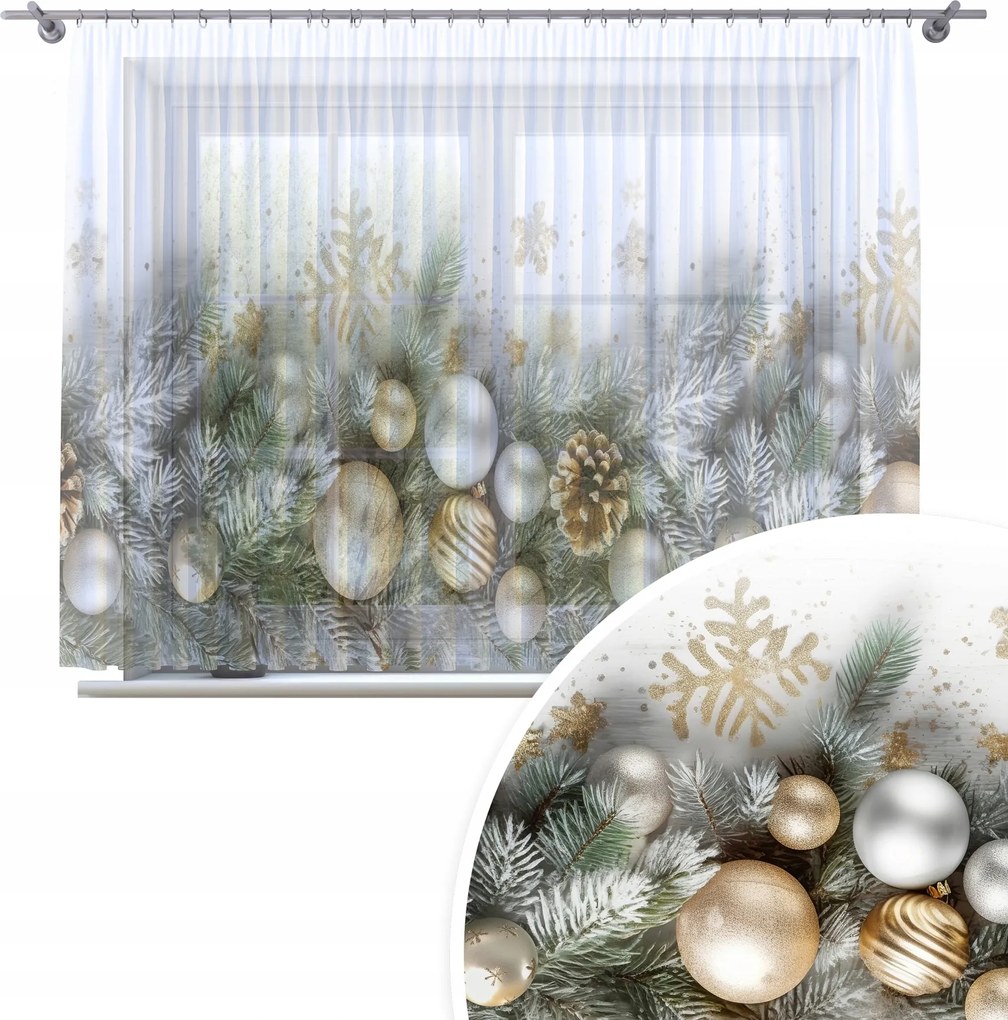 Kész Függöny 300x160 Fátyol Festett Karácsonyi Minta Békáknak 299 Karácsony