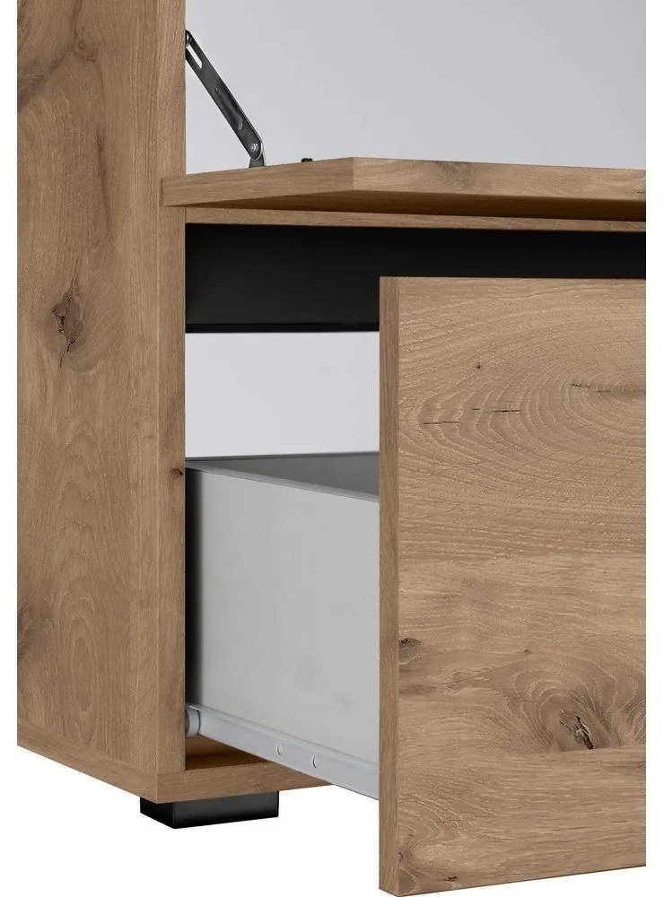 Natúr színű mosdó alatti szekrény tölgyfa dekorral 60x55 cm Wisla – Støraa