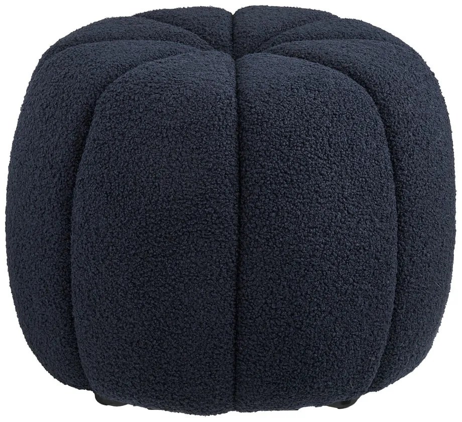 Sötétkék buklé puff Paisley – House Nordic