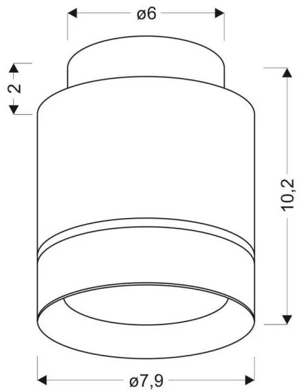 LED Mennyezeti lámpa TUBA LED/12W/230V