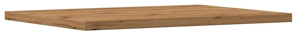 4 db kézműves tölgy színű szerelt fa könyvespolc 40x30x1,5 cm