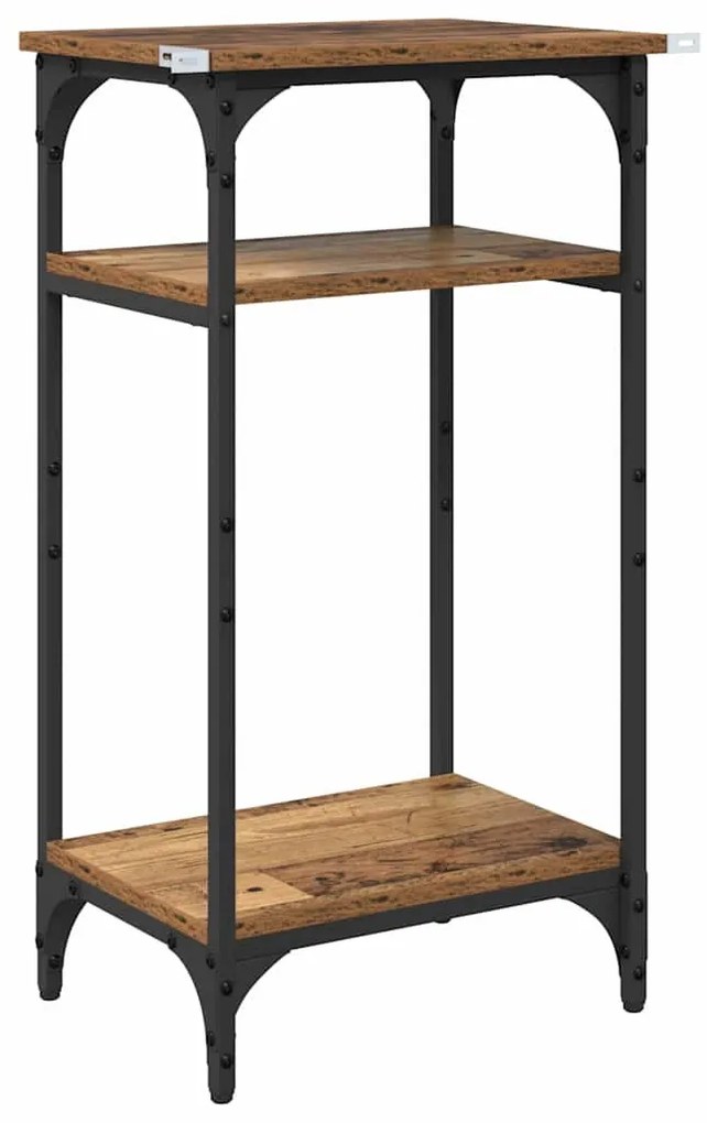 Oldal asztal polcokkal Régi fa 40 x 30 x 75 cm Faanyag