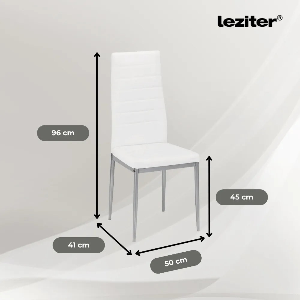 Denton 4+1 étkező garnitúra fehér-szürke