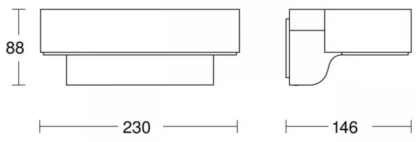 STEINEL 87555 - LED kültéri fali lámpa L 800 SC LED/7,5W/230V érzékelővel