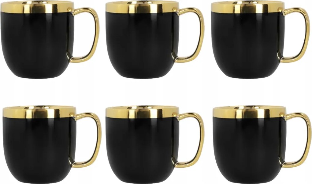 Sinnes bögre fekete Homla kávés szett 6 db-os