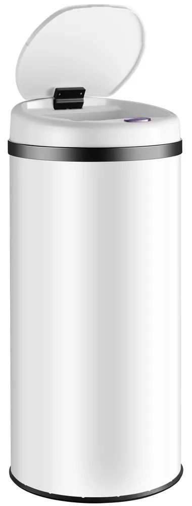 Deuba Érintésmentes hulladékgyűjtő USB-vel 40 L - fehér