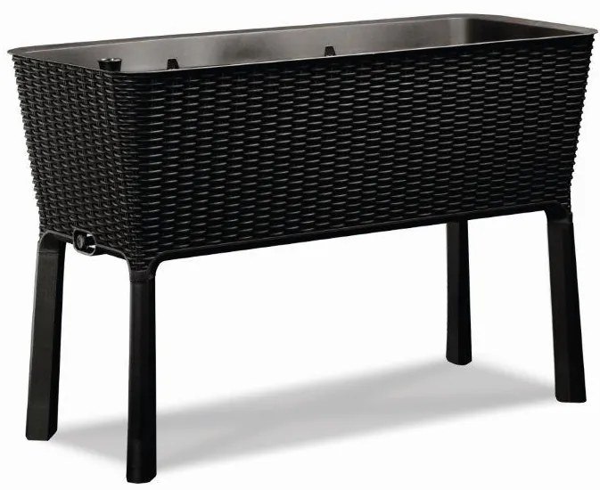 Keter Easy grow műrattan virágláda (magaságyás) - grafit szürke