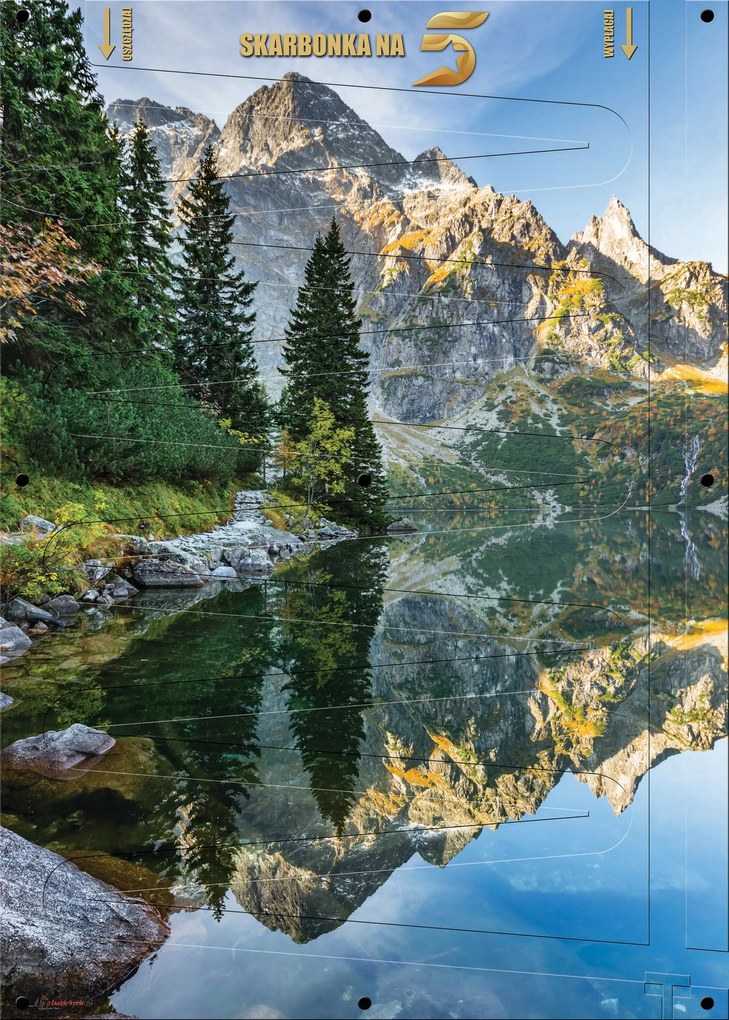 5 Pln-es Pénzperek XXL falikép 50x70 cm hegyek