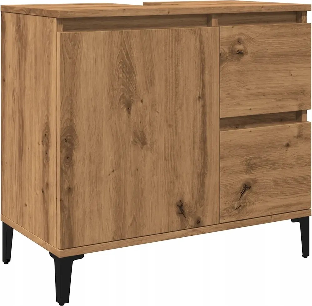 Mosdó alatti szekrény, artisan tölgy, 65x33x60 cm