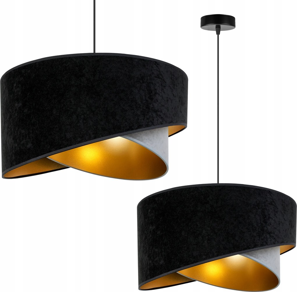 Mennyezeti Lámpa Lógó Csillár Szimpla Arany Csillogó Lámpabúra Velúr