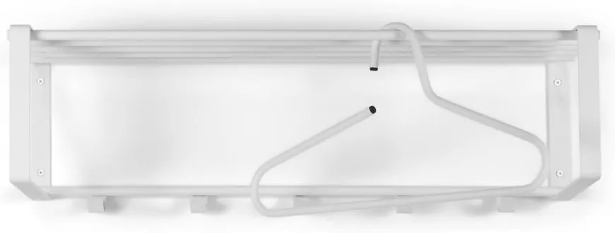 Fehér fém fali fogas polccal 70 cm Rex – Spinder Design