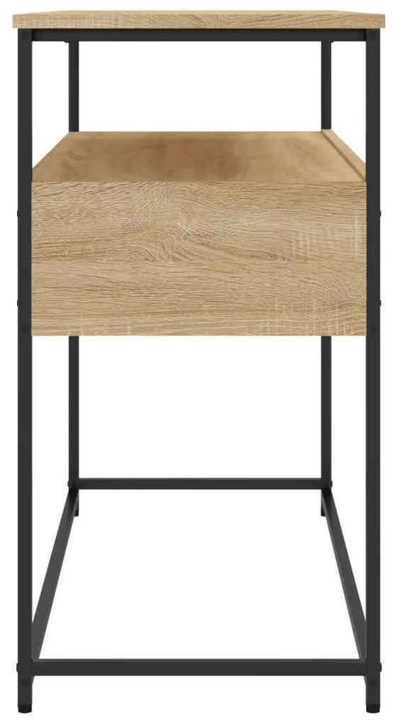 sonoma tölgy színű szerelt fa tálalóasztal 100x40x75 cm