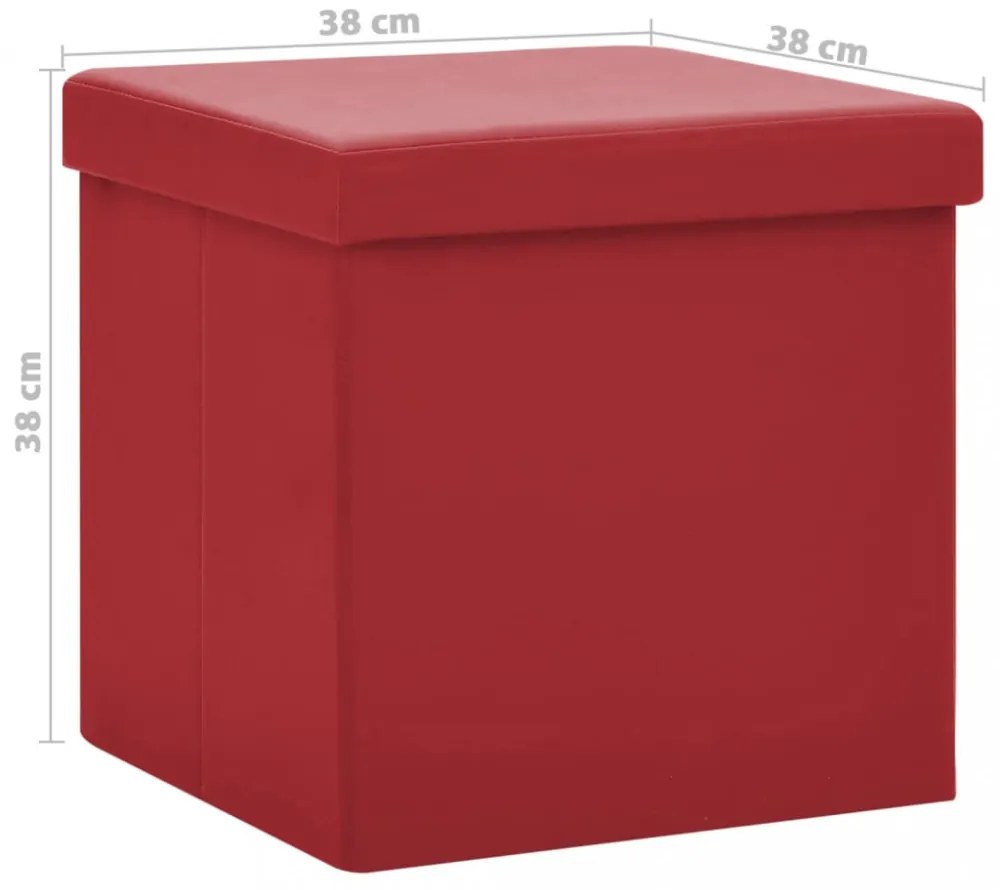 bordó összecsukható PVC tárolóülőke