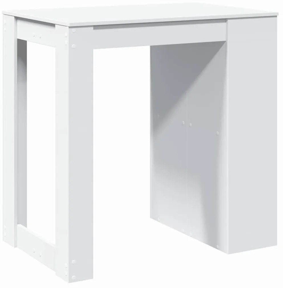 fehér szerelt fa bárasztal 102 x 70 x 103,5 cm