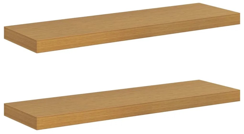 Falpolc Falra szerelhető 2 pcs Bézs 90 x 23,5 x 4 cm Faanyag