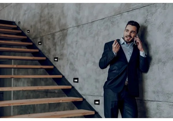 Kanlux 33694 - LED Beépített lámpa GLASI LED/3W/230V 4000K IP44 fekete