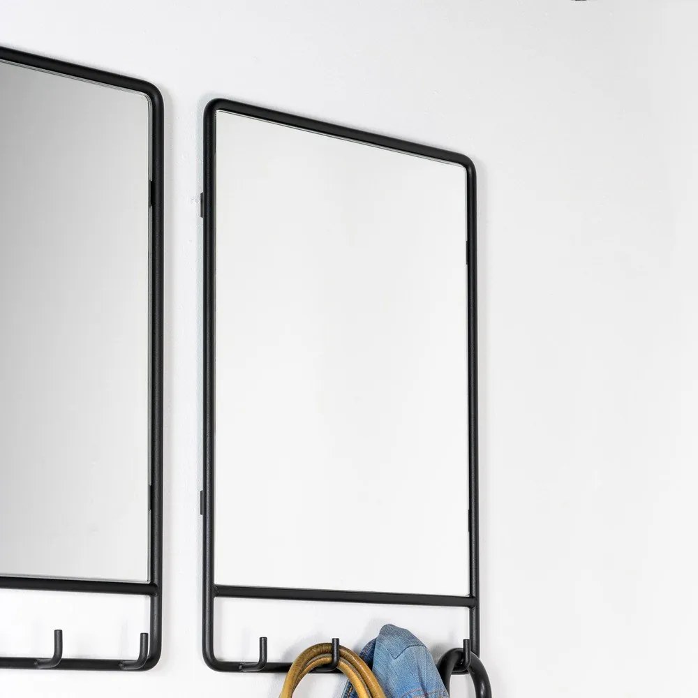 Fali tükör fogassal 40x60 cm Clint – Spinder Design