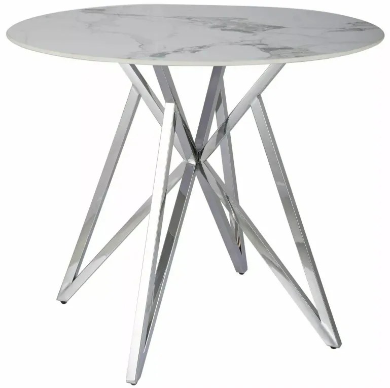 Murano étkezőasztal kerek 90cm króm