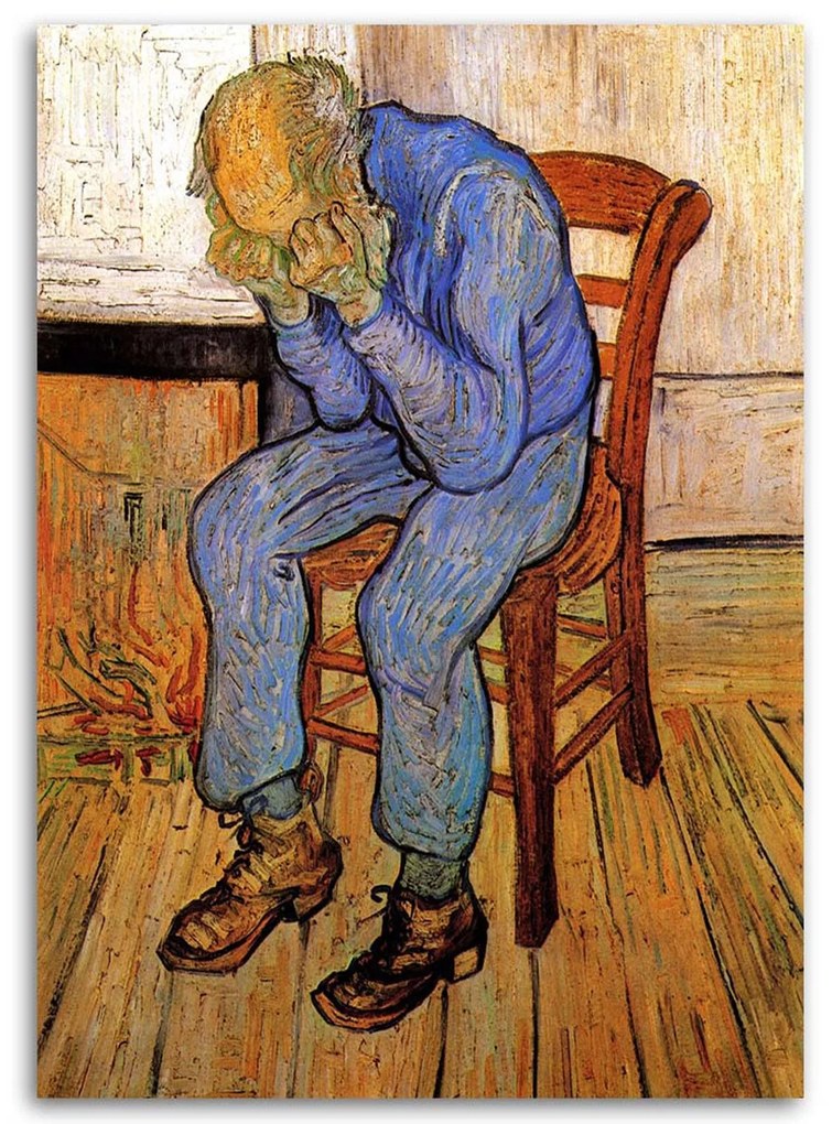Gario Vászonkép Öregember szomorúságban - Vincent van Gogh reprodukció Méret: 80 x 120 cm