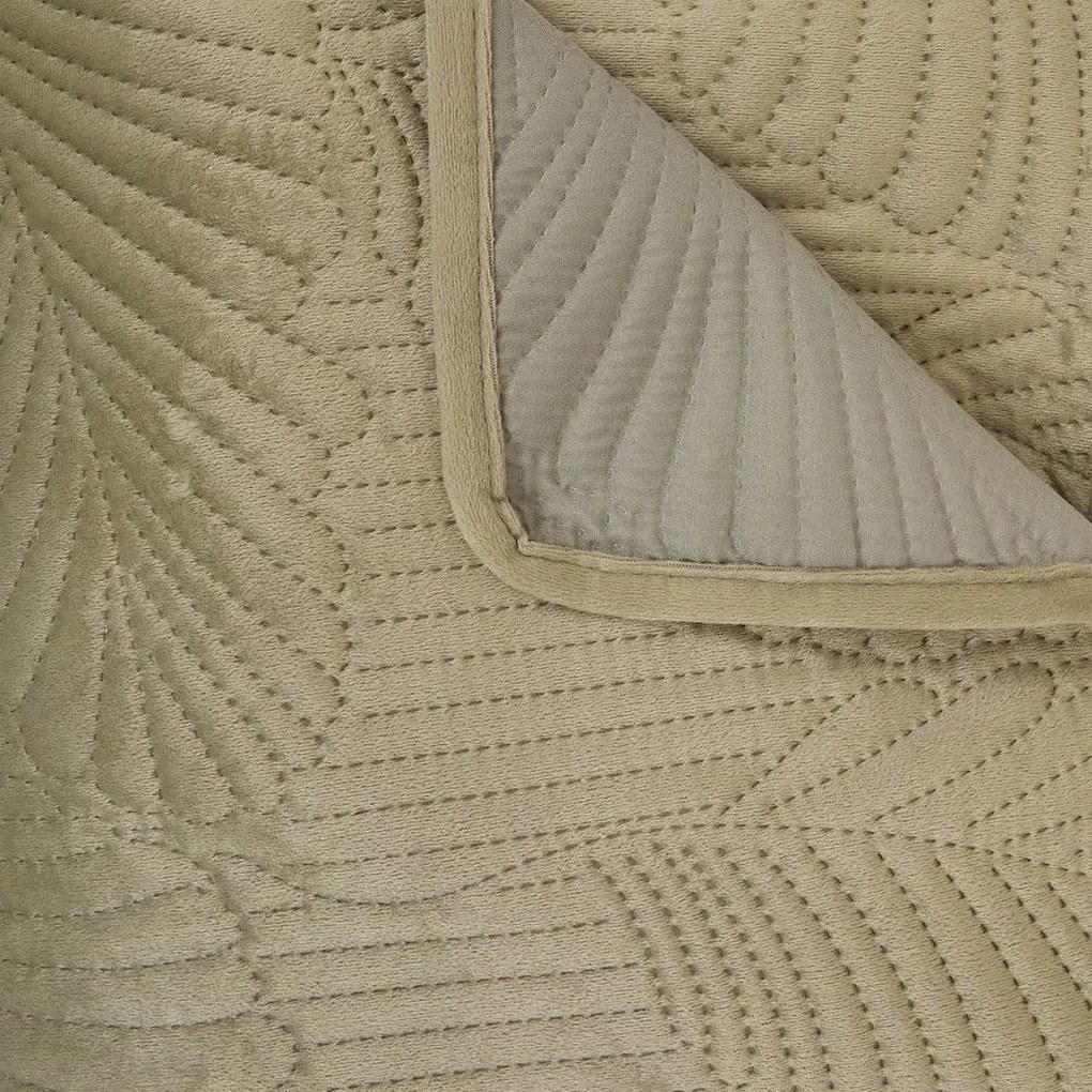 Levélmintás ágytakaró 260x240 cm, menta zöld - BAIKAL