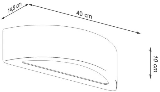 Sollux SL.0994 - Fali lámpa ATENA 1xE27/60W/230V beton