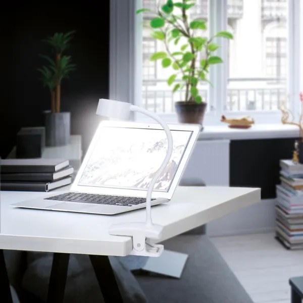 Solight WO3001-W- LED Dimmelhető flexibilis lámpa klipsszel LED/2W/5V 3000/4000/6500K fehér