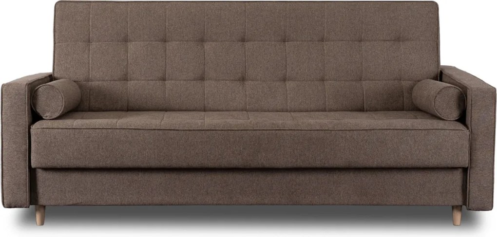 2 db-os szett, ágyazható kanapé barna színben MALTA