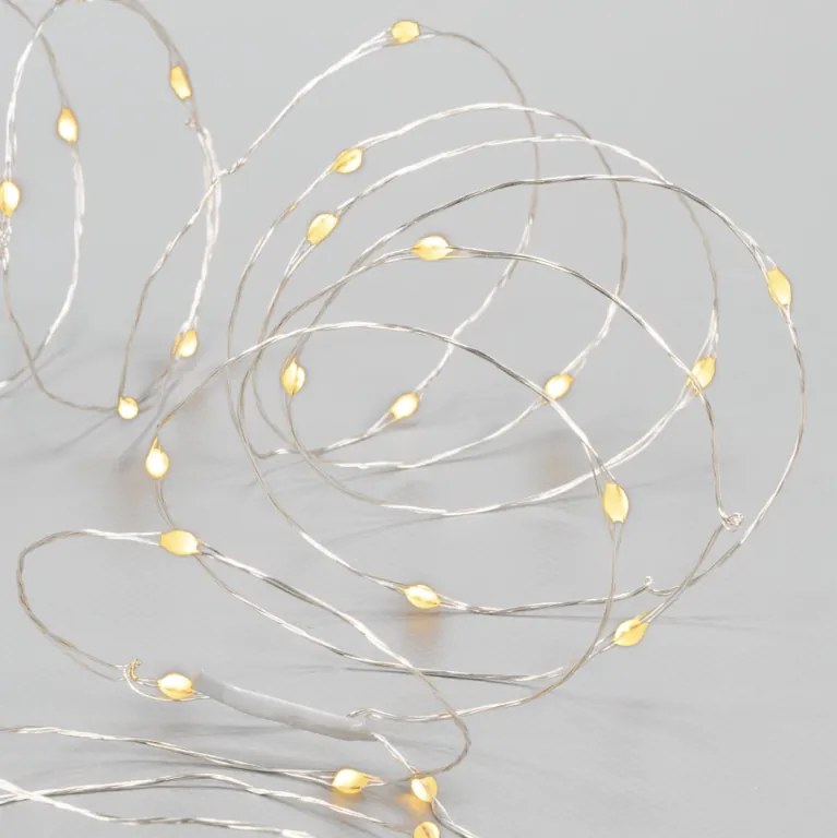 LED láncszett 3 db 80 LED elemmel időzítővel meleg fehér