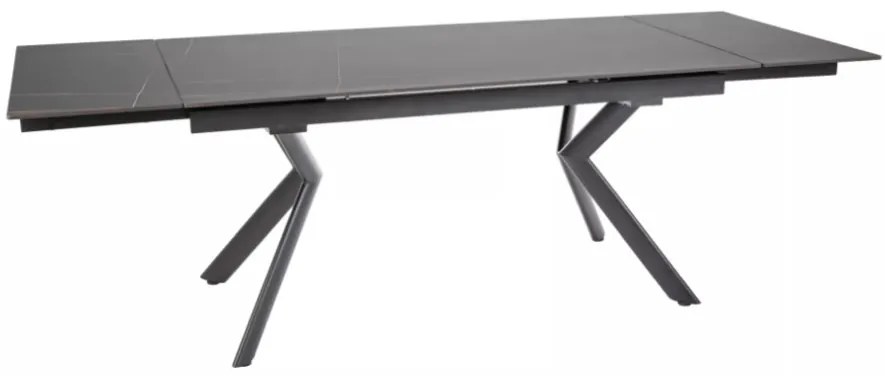 Norton bővíthető étkezőasztal fekete 160-240 cm