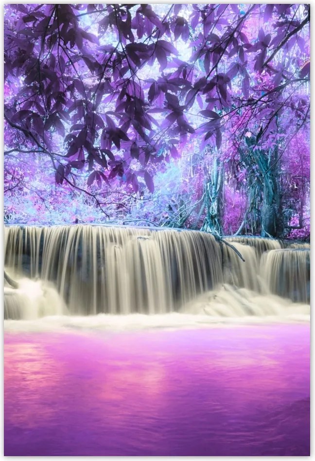 Poszterek 135x200 Lila vízesés