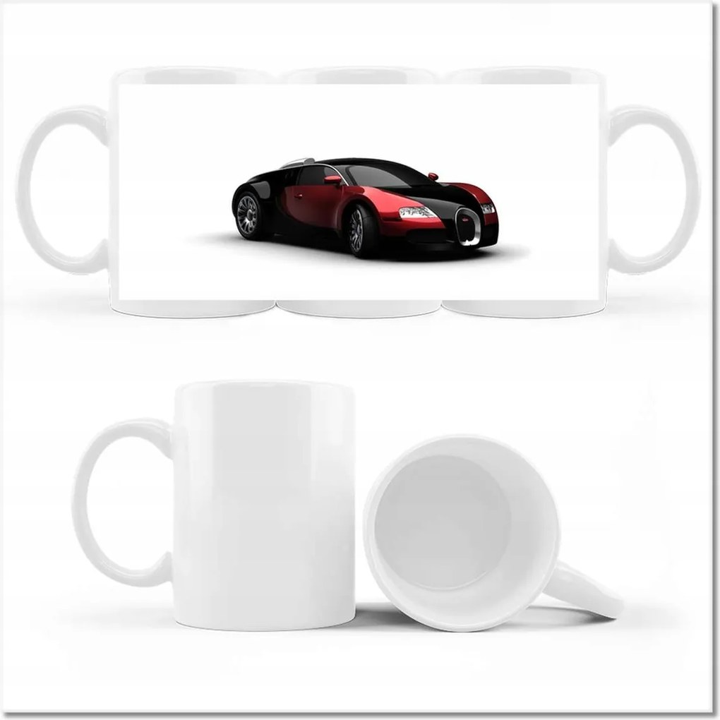 Fotó bögre piros Bugatti Veyron