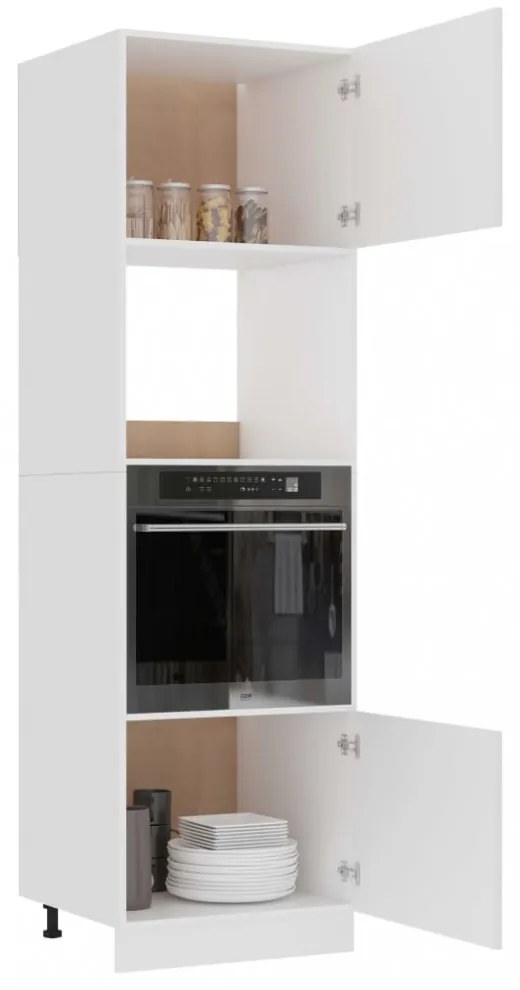 “Lyon” fehér szerelt fa mikrohullámú sütő szekrény