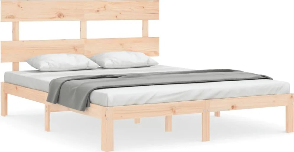 vidaXL tömör fenyőfa ágy matrac nélkül 160 x 200 cm