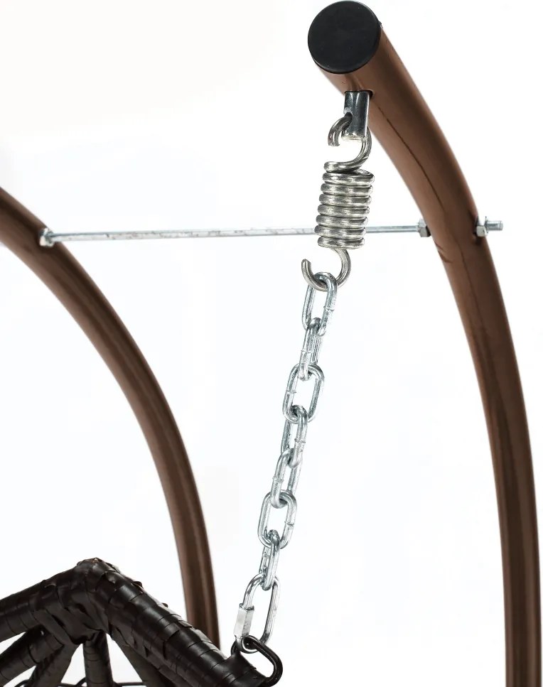 Függő dupla fotel, réz/barna/bézs, DALVEA 2 NEW