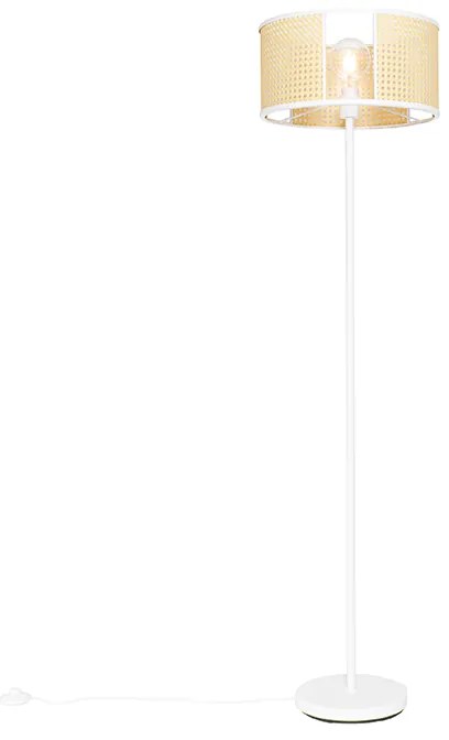 Keleti állólámpa fehér rattannal 40 cm - Akira