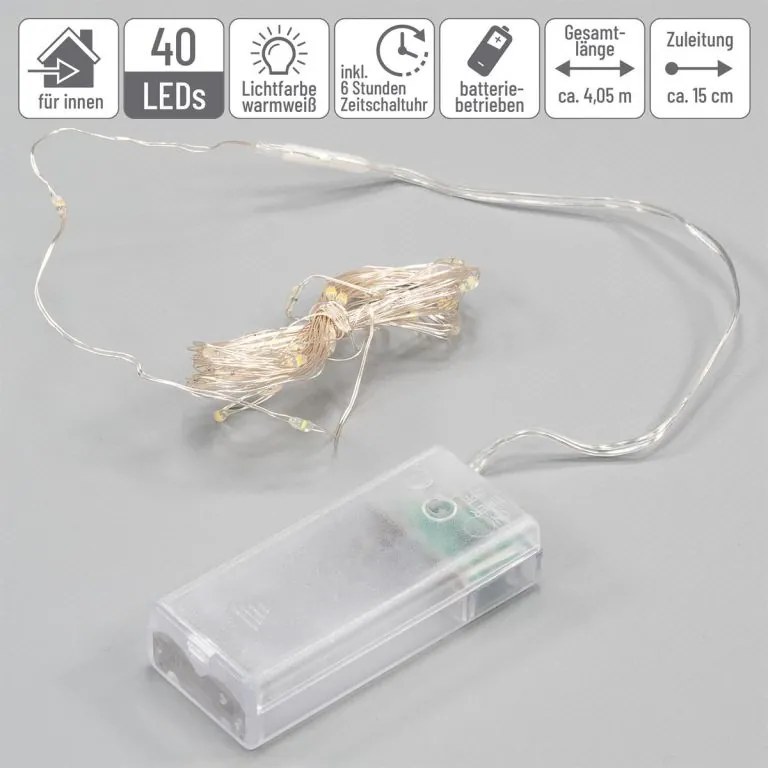 Fényvezeték készlet 40 LED 4 db meleg fehér