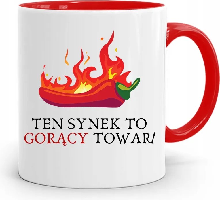 Piros Bögre Ajándék Fiúnak Forró Áru fényképes nyomtatással