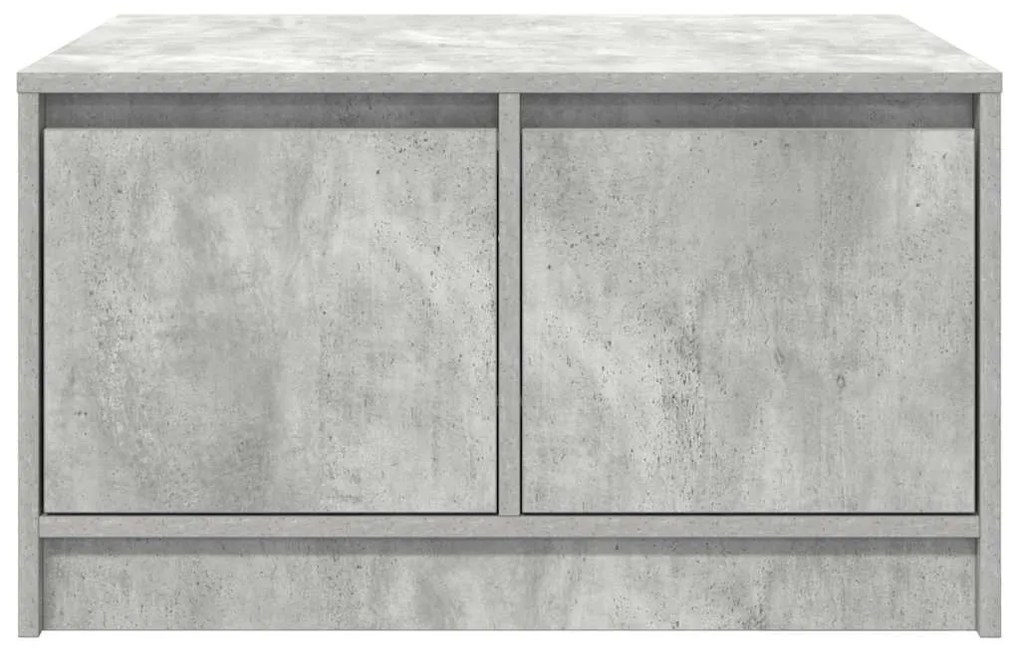 betonszürke dohányzóasztal fiókokkal 70,5x70x40 cm